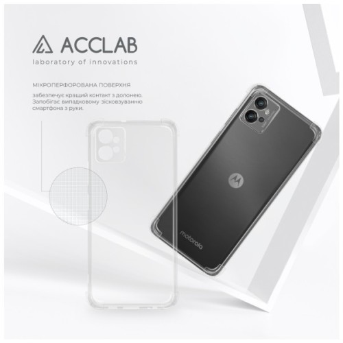 Чохол до мобільного телефона ACCLAB ShockProof Motorola Moto G32 Transparent (1283126587962)