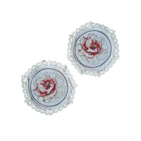 Серветка на стіл Прованс набір під чашку Троянда D-14 см 2 шт (4823093438880)