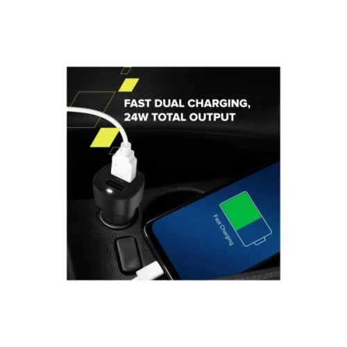 Зарядний пристрій Canyon 2xUSB 24W black (CNE-CCABR2AA)