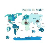 Набір для творчості Rosa Talent World Map 3D, МДФ, 30,5 х 37,5 см (4823098540014)