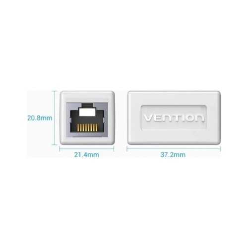 Зрощувач FTP 1+1 RJ45 cat 6 FTP white Vention (IPVW0)