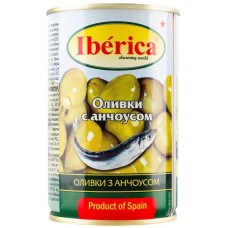 Овочева консервація Iberica Оливки фаршировані анчоусом 300 г (8436024292336)