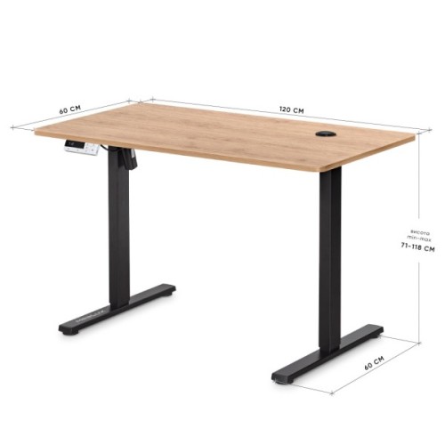 Комп'ютерний стіл Mealux PowerDesk Energy Mahogany з електрорегулюванням висоти (EVO-201 Energy Mahogany/B)