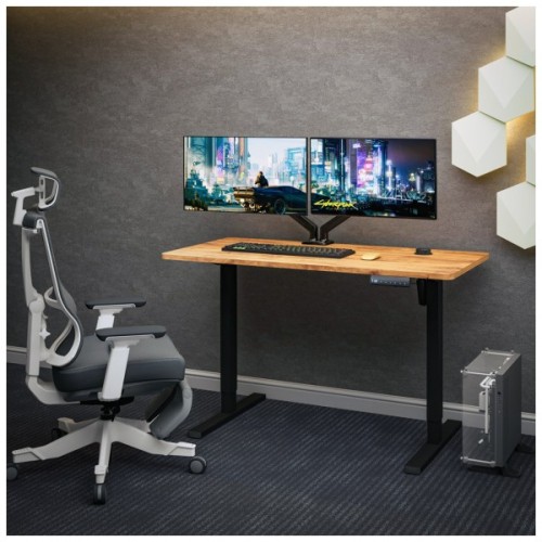 Комп'ютерний стіл Mealux PowerDesk Energy Mahogany з електрорегулюванням висоти (EVO-201 Energy Mahogany/B)