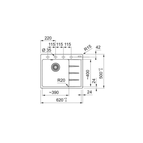 Мийка кухонна Franke Centro CNG 611-62 TL (114.0716.712)