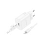 Зарядний пристрій BOROFONE BA82A Platinum USB-C PD25W + cable USB-C to Lightning White (6941991112263)