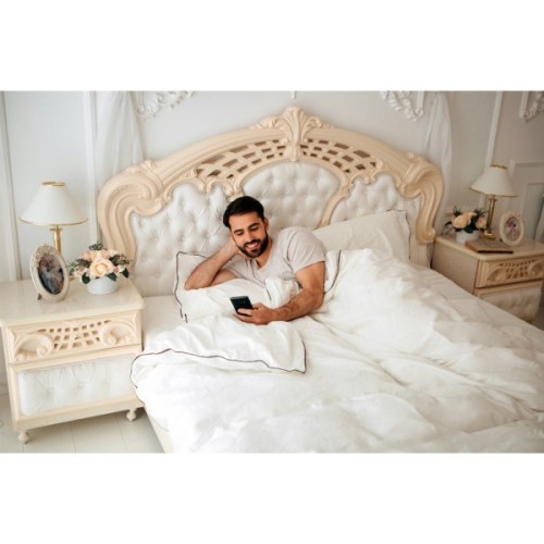 Постільна білизна MirSon Сатин Premium Corner Moko White 160x220 (2200001484368)