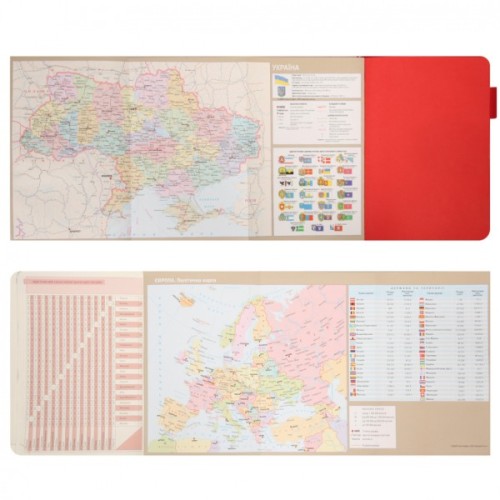 Тижневик Leo planner А5 датований 2026 "Binario", м'який, червоний, 368 сторінок (252642)