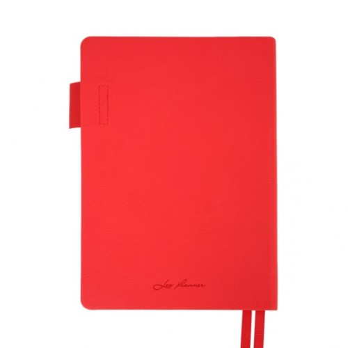Тижневик Leo planner А5 датований 2026 "Binario", м'який, червоний, 368 сторінок (252642)