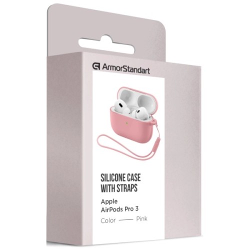 Чохол для навушників Armorstandart Silicone Case для Apple Airpods Pro 3 Pink (ARM88297)
