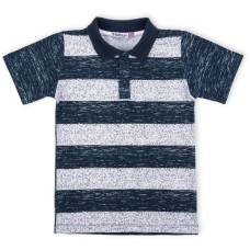 Футболка дитяча Haknur поло в смужку (6617-128B-blue)