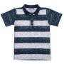 Футболка дитяча Haknur поло в смужку (6617-128B-blue)