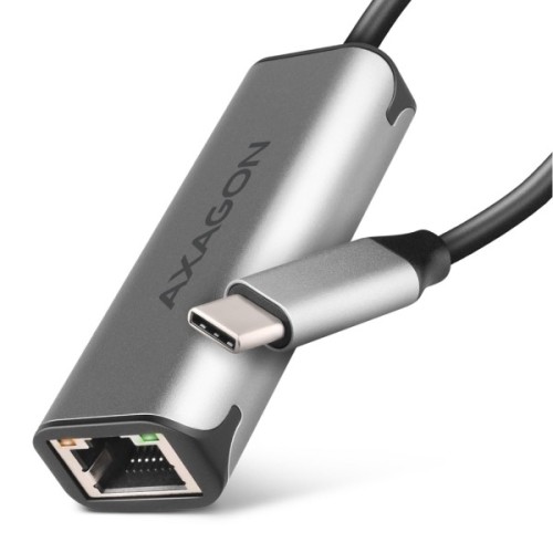 Перехідник USB-C to RJ45 Ethernet 2500Mbps gray AXAGON (ADE-25RC)