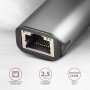 Перехідник USB-C to RJ45 Ethernet 2500Mbps gray AXAGON (ADE-25RC)