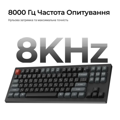 Клавіатура Keychron V3 Ultra Keychron Red Switch RGB UA Black (V3U-D1-UA)