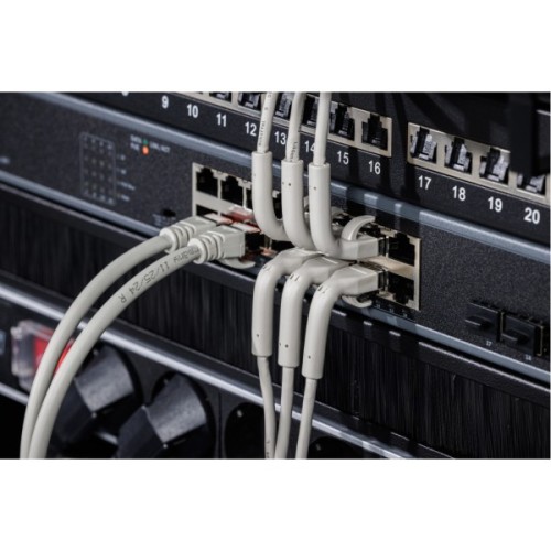Патч-корд 0.3м, SFTP, cat.6A, AWG 32/7, Cu, TPE-LSZH, гнучкий, grey Digitus (DK-1632-A-003B)