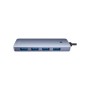 Концентратор Baseus USB 3.0 to 4xUSB 3.0 + USB-C gray (B0005280B811-01)