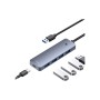 Концентратор Baseus USB 3.0 to 4xUSB 3.0 + USB-C gray (B0005280B811-01)