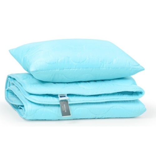 Ковдра MirSon Набір Eco-Soft Всесезонний №1694 Eco Light Blue Ковдра + под (2200002655354)
