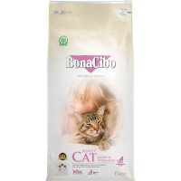 Сухий корм для кішок BonaCibo для стерилізованих з м'ясом курки, анчоусами та рисом 15 кг (8694686406977)