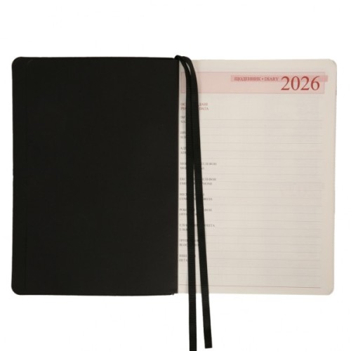 Тижневик Leo planner А5 датований 2026 "Enigma", м‘який, чорний, 368 сторінок (252700)