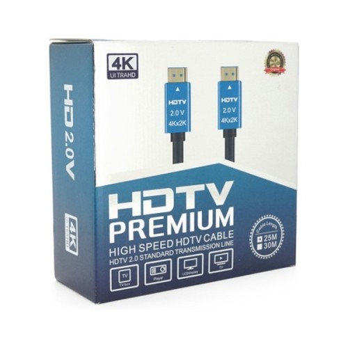 Кабель мультимедійний HDMI M to HDMI M 25.0m V2.0 4Kx2K black Merlion (YT-HDMI(M)/(M)4KV2.0-25m/19123)