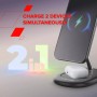 Зарядний пристрій Canyon wireless charger WCS-205 15W Qi2 2in1 Black (CNS-WCS205B)