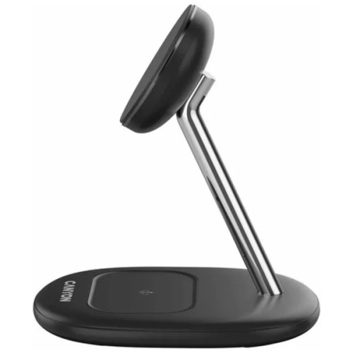 Зарядний пристрій Canyon wireless charger WCS-205 15W Qi2 2in1 Black (CNS-WCS205B)