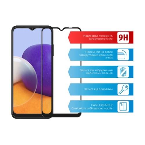 Скло захисне ACCLAB Full Glue Samsung A22 (1283126512551)