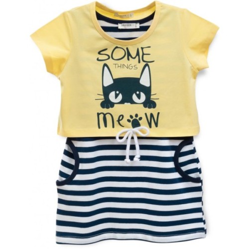 Плаття дитяче Breeze з котиком (14582-104G-yellow)