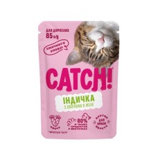 Вологий корм для кішок Catch! з індичкою та овочами в желе 85 г (4820261921953)