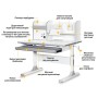 Парта Mealux Edmonton Multicolor Grey з полицею (BD-610 W/МС + G с полкой)