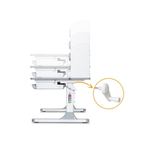 Парта Mealux Edmonton Multicolor Grey з полицею (BD-610 W/МС + G с полкой)
