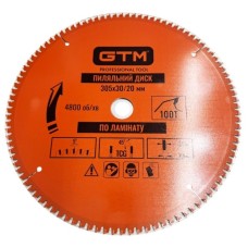 Диск пильний GTM 305×30мм, 100 зубів, по ламінату (SBL-305100)