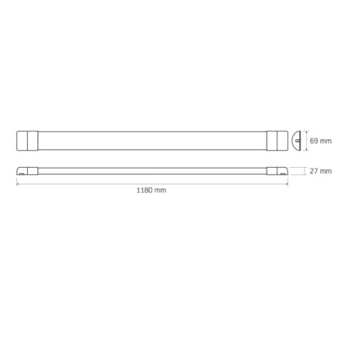 Світильник Videx BN02 36W 1.2М 4000K-5000 (VL-BN02-3612CW)