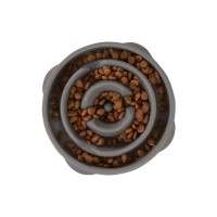 Посуд для собак Outward Hound Миска-лабіринт Fun Feeder Дроп середня сіра (0700603698917)