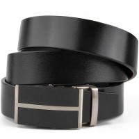 Ремінь Vintage Чоловічий з чорними вставками на пряжці Чорний (20304)