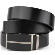 Ремінь Vintage Чоловічий з чорними вставками на пряжці Чорний (20304)