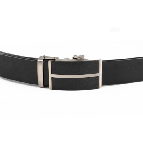 Ремінь Vintage Чоловічий з чорними вставками на пряжці Чорний (20304)