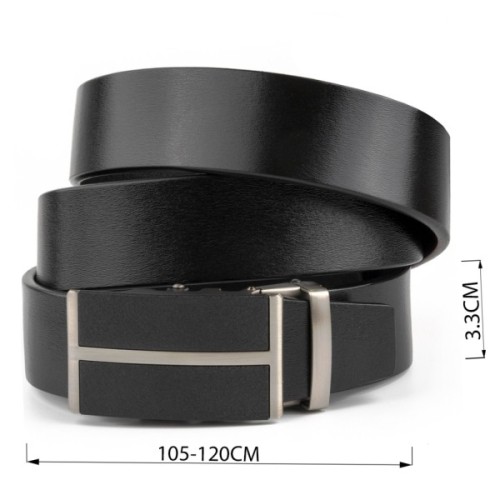 Ремінь Vintage Чоловічий з чорними вставками на пряжці Чорний (20304)