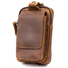 Сумка Vintage На пояс Коричнева (20419)