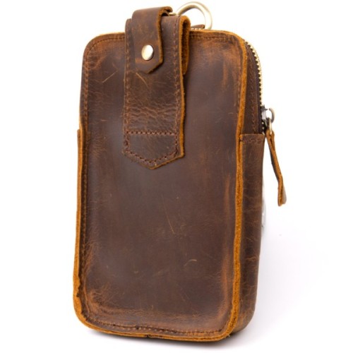 Сумка Vintage На пояс Коричнева (20419)