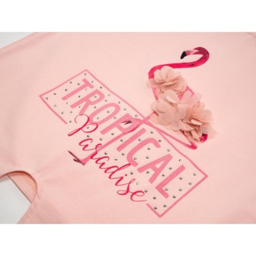 Футболка дитяча Smile з фламінго (3130-122G-peach)
