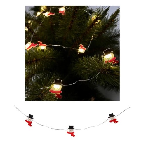 Гірлянда Chomik Струна Сніговик 2.2 м 20 LED Теплий білий (5900779880207)