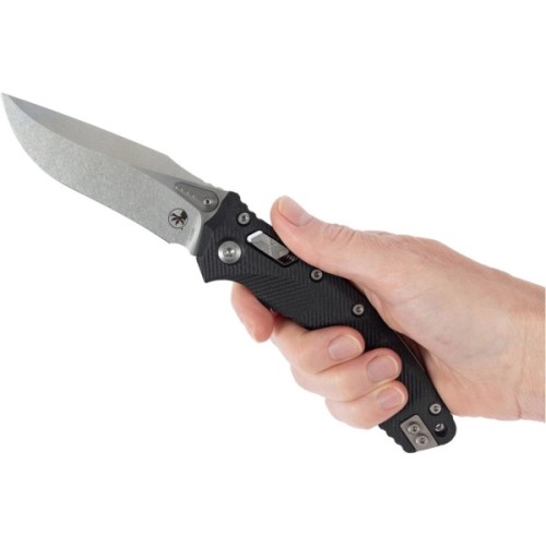 Ніж Microtech Amphibian Stonewash Black (137RL-10FLGTBK)