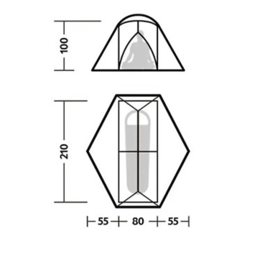 Намет Naturehike одномісний ультралегкий Mongar UL CNK2550WS016, сірий (6927595770382)