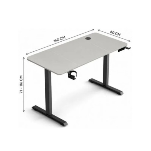 Комп'ютерний стіл GT Racer TY-1451 Light Gray (TY-1451 (140x60x71-116) Light Gray)