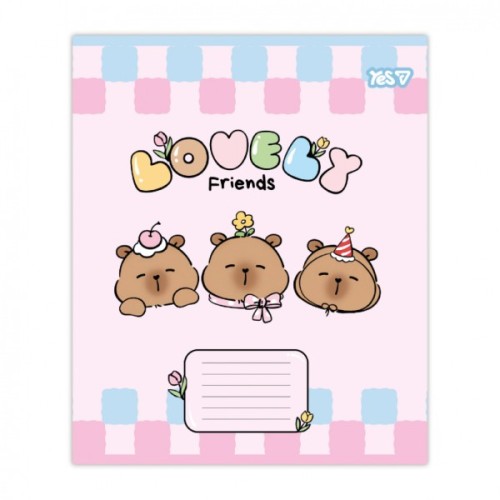 Зошит Yes Lovely Friends А5 12 аркушів коса лінія (768644)