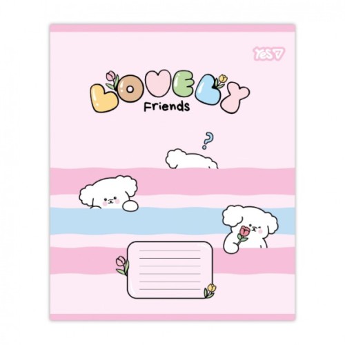 Зошит Yes Lovely Friends А5 12 аркушів коса лінія (768644)