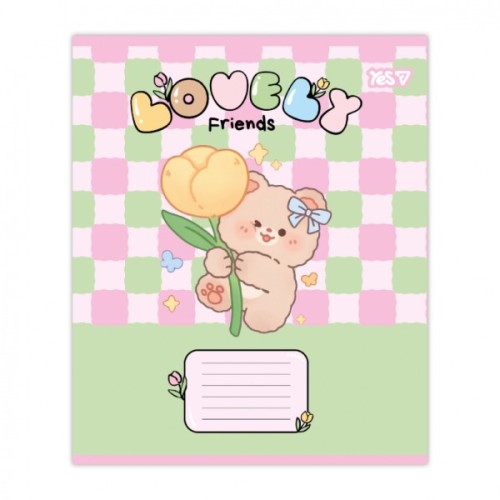 Зошит Yes Lovely Friends А5 12 аркушів коса лінія (768644)